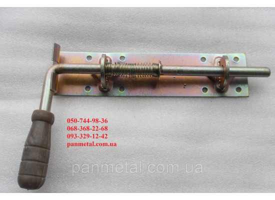Засов гаражный с ручкой 12*200мм-1