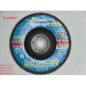 Круг пелюстковий торцевий NOVO 125 Standard P40