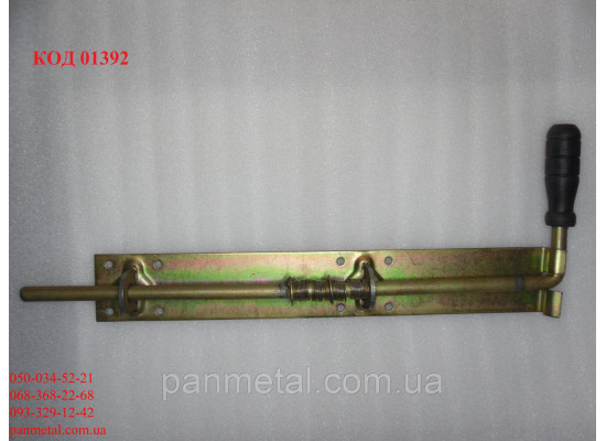 Засов гаражный пружина 12*400 с ручкой