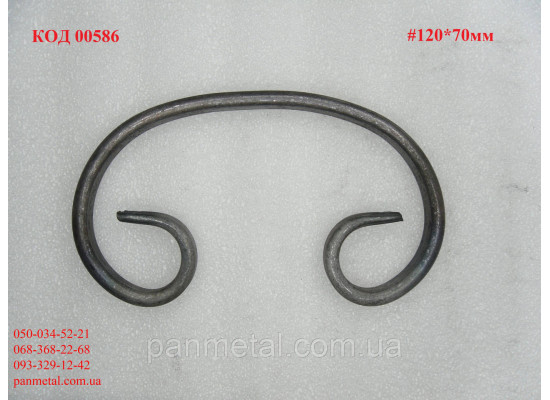 Завиток С кованый 120*70 мм пол.10*5 мм