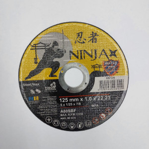 Круг на болгарку NINJA 125*1.0*22.23 мм відрізний по металу та нержавійці
