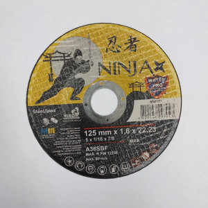 Круг на болгарку NINJA 125*1.6*22.23 мм відрізний по металу та нержавійці