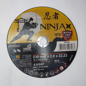 Круг на болгарку NINJA 230*2.0*22.23 мм відрізний по металу та нержавійці